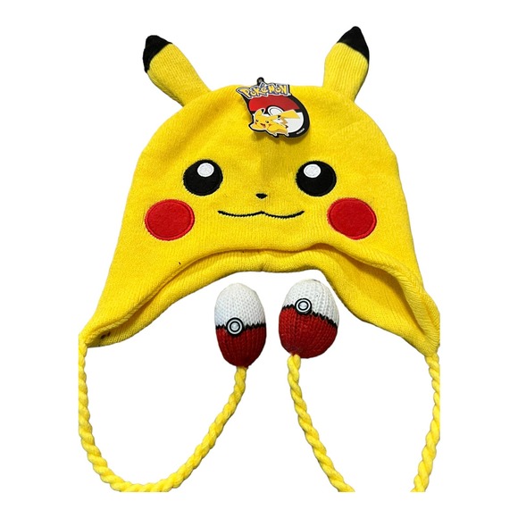 Pokemon Other - Pokemon Pikachu Laplander 2015 Beanie Hat Knit Yellow NWT